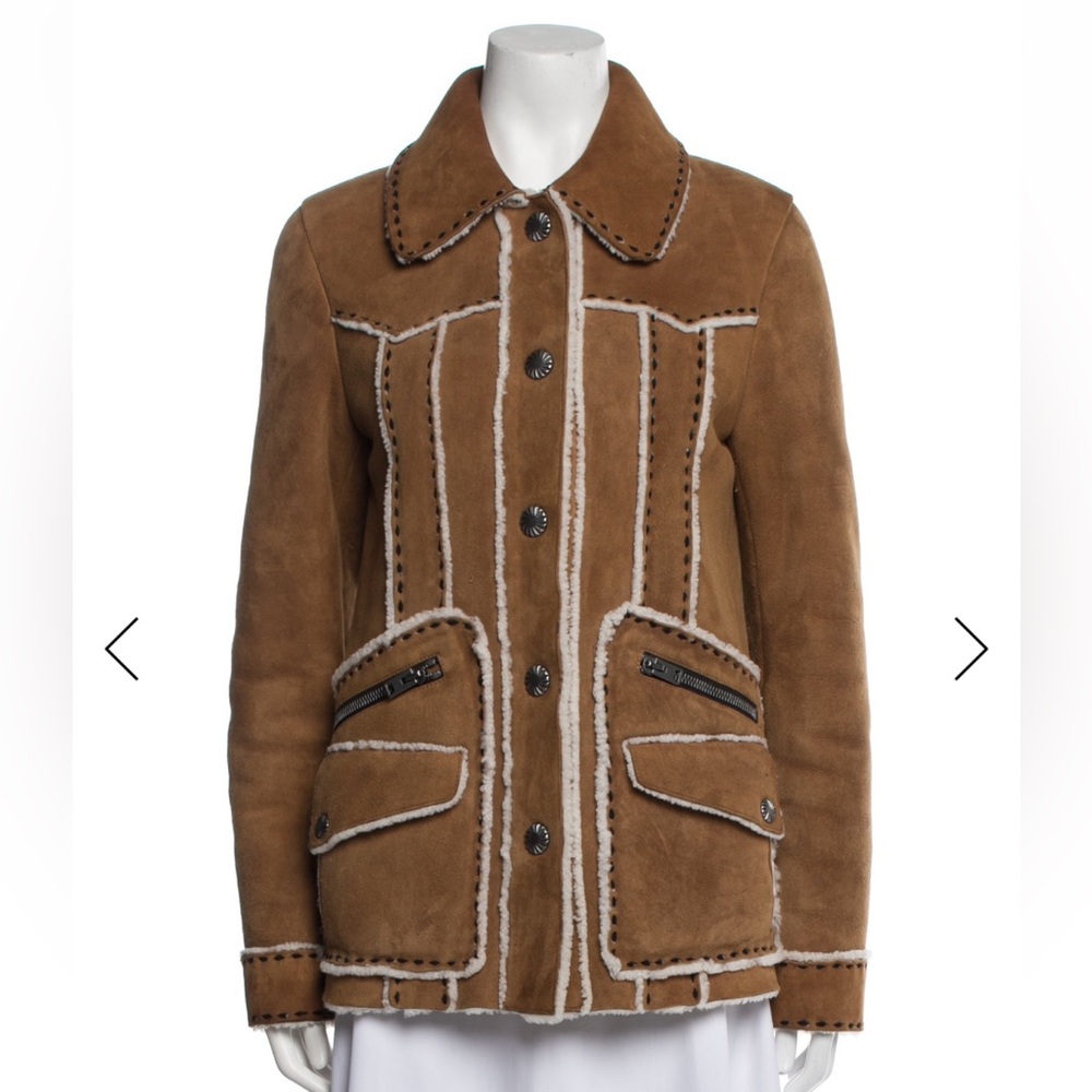 Coach Brown 100% Shearling Women's Jacket